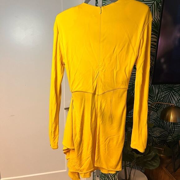NWT DUNDAS Beau Wrap Dress Yellow Size 2 MSRP $1250 - Picture 6 of 11